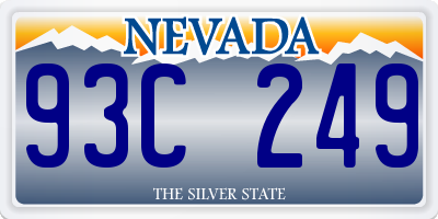 NV license plate 93C249