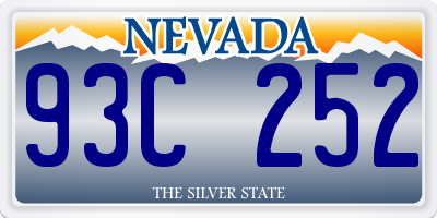 NV license plate 93C252