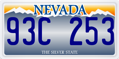 NV license plate 93C253