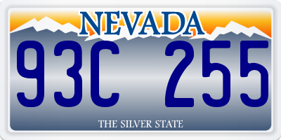 NV license plate 93C255