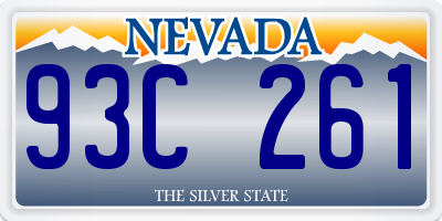 NV license plate 93C261