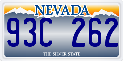 NV license plate 93C262