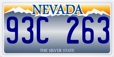 NV license plate 93C263