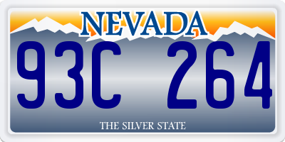 NV license plate 93C264