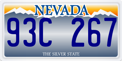 NV license plate 93C267