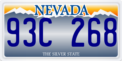 NV license plate 93C268