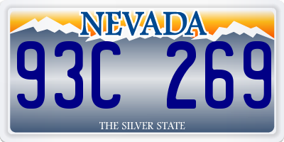 NV license plate 93C269