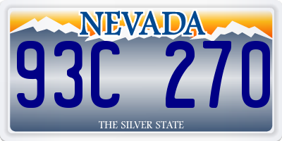 NV license plate 93C270