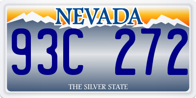 NV license plate 93C272