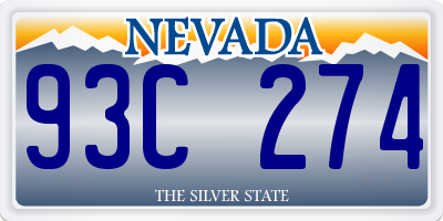 NV license plate 93C274