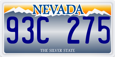 NV license plate 93C275