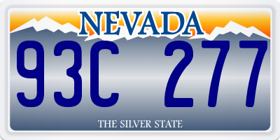 NV license plate 93C277