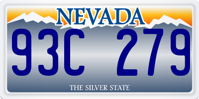 NV license plate 93C279