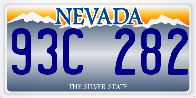 NV license plate 93C282