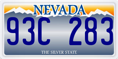 NV license plate 93C283