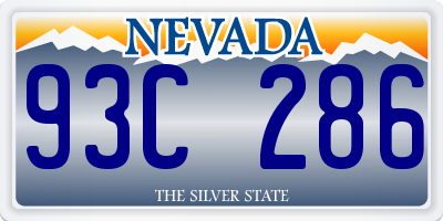 NV license plate 93C286