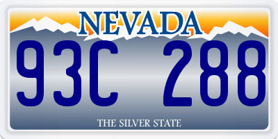 NV license plate 93C288