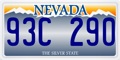 NV license plate 93C290