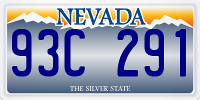 NV license plate 93C291