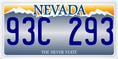 NV license plate 93C293