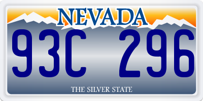 NV license plate 93C296