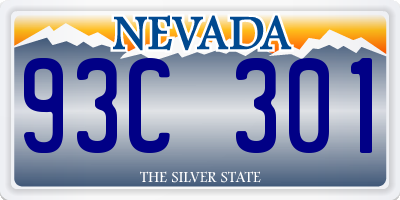 NV license plate 93C301