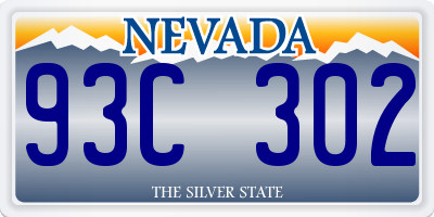 NV license plate 93C302