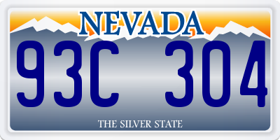 NV license plate 93C304