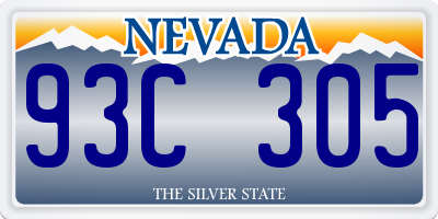 NV license plate 93C305