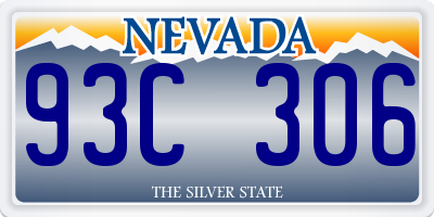 NV license plate 93C306