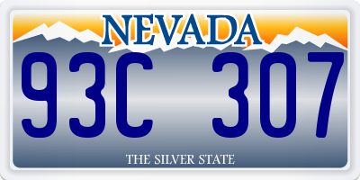 NV license plate 93C307