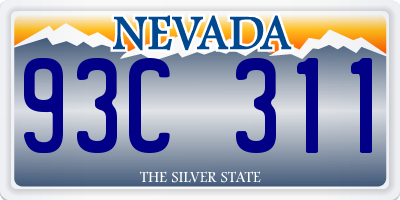 NV license plate 93C311