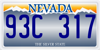 NV license plate 93C317