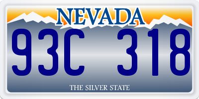 NV license plate 93C318