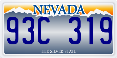 NV license plate 93C319