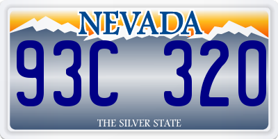 NV license plate 93C320