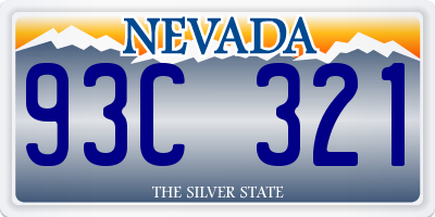 NV license plate 93C321