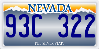 NV license plate 93C322