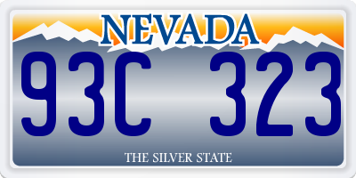 NV license plate 93C323