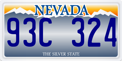 NV license plate 93C324