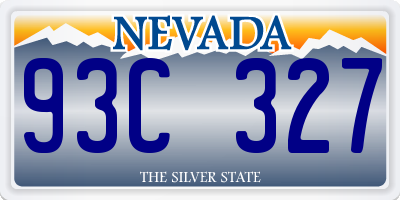 NV license plate 93C327