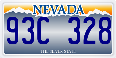 NV license plate 93C328