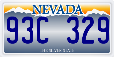 NV license plate 93C329