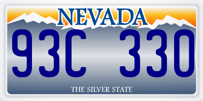 NV license plate 93C330