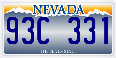 NV license plate 93C331