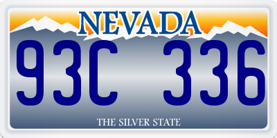 NV license plate 93C336