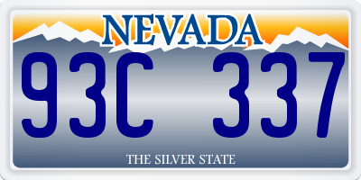 NV license plate 93C337