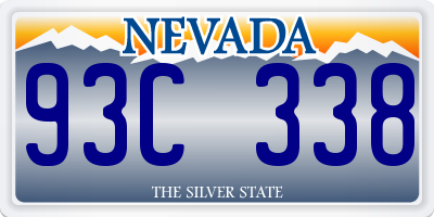 NV license plate 93C338