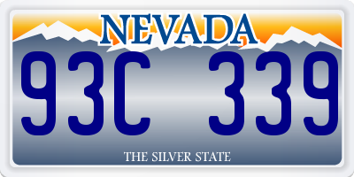 NV license plate 93C339