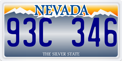 NV license plate 93C346